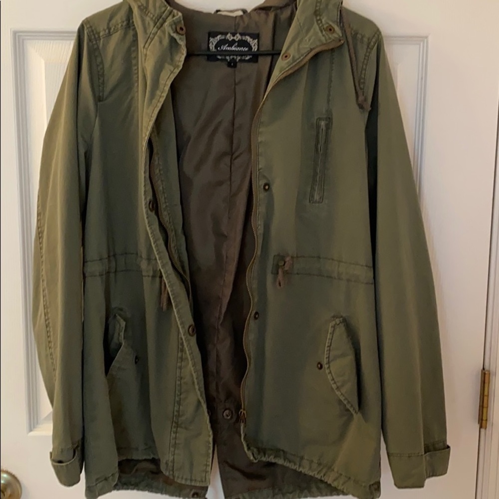 Green utility jacket